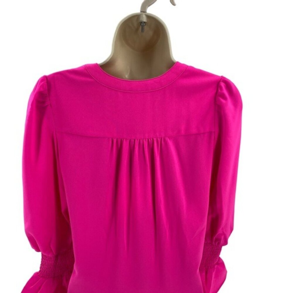 Pomander Place | NEW Electric Pink Crepe Kenzo Dress Size XXS - Picture 7 of 10